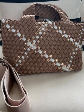 NWOT Haute Shores Metalic Tote/Crossbody